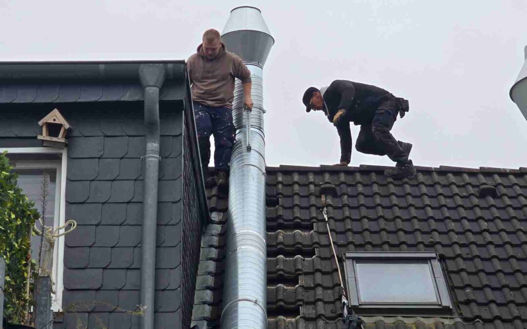 Installation eines neuen Abluftsystems – Präzision in luftiger Höhe