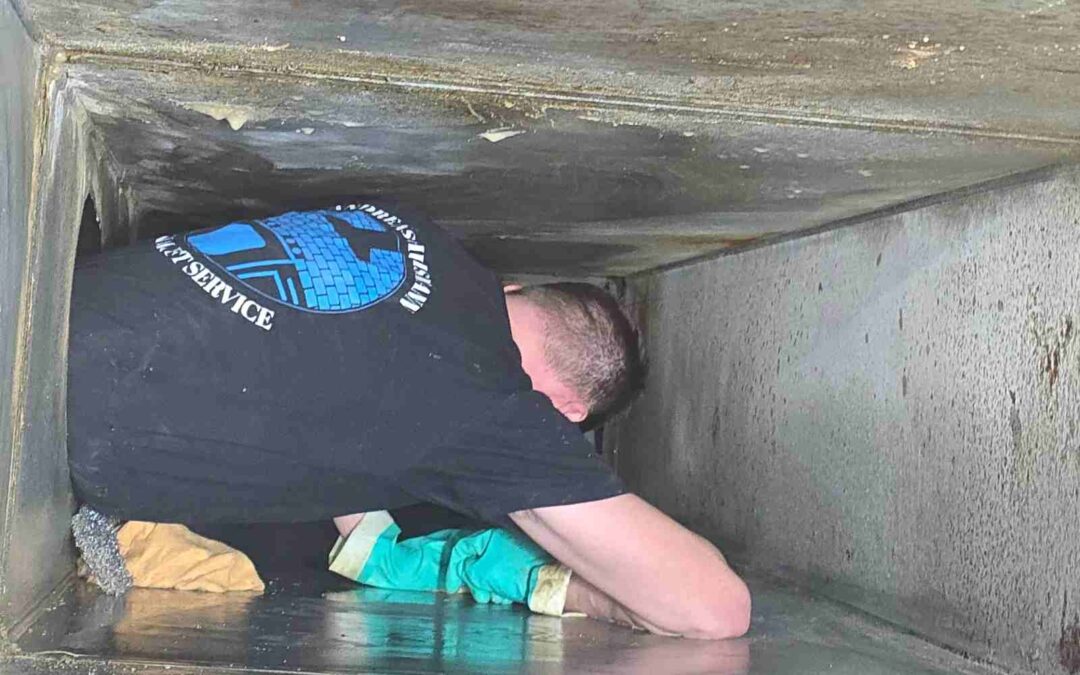 Effiziente Reinigung einer stark verschmutzten Küchenabluftanlage – Präzision in jedem Detail